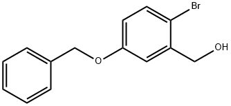 (5-(苄氧基)-2-溴苯基)甲醇 结构式