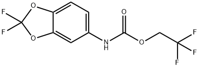 2,2,2-trifluoroethyl N-(2,2-difluoro-2H-1,3-benzodioxol-5-yl)carbamate 结构式