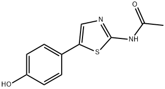 N-(5-(4-羟基苯基)噻唑-2-基)乙酰胺 结构式