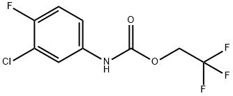 2,2,2-三氟乙基N-(3-氯-4-氟苯基)氨基甲酸酯 结构式