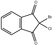 1H-Indene-1,3(2H)-dione, 2-bromo-2-chloro- 结构式