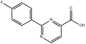 2-(4-氟苯基)嘧啶-4-羧酸 结构式