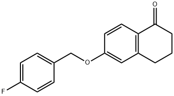 1(2H)-Naphthalenone, 6-[(4-fluorophenyl)methoxy]-3,4-dihydro- 结构式