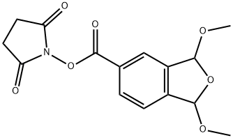 1,3-二氢-1,3-二甲氧基-5-异苯并呋喃羧酸 2,5-二氧杂-1-吡咯烷基酯 结构式