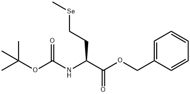 Butanoic acid, 2-[[(1,1-dimethylethoxy)carbonyl]amino]-4-(methylseleno)-, phenylmethyl ester, (2S)- 结构式