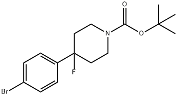 1-哌啶甲酸, 4-(4-溴苯基)-4-氟-, 1,1-二甲基乙酯 结构式