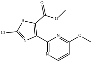 5-Thiazolecarboxylic acid, 2-chloro-4-(4-methoxy-2-pyrimidinyl)-, methyl ester 结构式