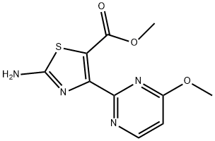 5-Thiazolecarboxylic acid, 2-amino-4-(4-methoxy-2-pyrimidinyl)-, methyl ester 结构式