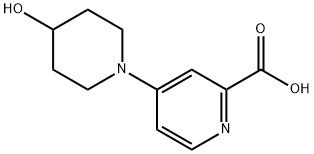 4-(4-羟基哌啶-1-基)吡啶甲酸 结构式