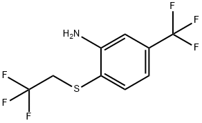 2-[(2,2,2-三氟乙基)硫烷基]-5-(三氟甲基)苯胺 结构式