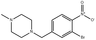 Piperazine, 1-[(3-bromo-4-nitrophenyl)methyl]-4-methyl- 结构式