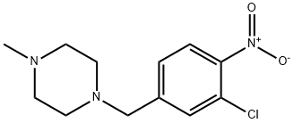 Piperazine, 1-[(3-chloro-4-nitrophenyl)methyl]-4-methyl- 结构式