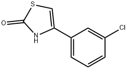 4-(3-Chlorophenyl)-2,3-dihydro-1,3-thiazol-2-one 结构式