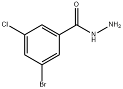 Benzoic acid, 3-bromo-5-chloro-, hydrazide 结构式