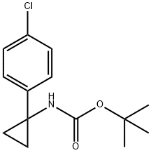 (1-(4-氯苯基)环丙基)氨基甲酸叔丁酯 结构式