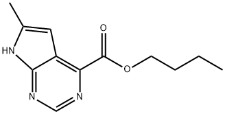 butyl 6-methyl-7H-pyrrolo[2,3-d]pyrimidine-4-carboxylate 结构式