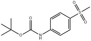 (4-(甲基磺酰基)苯基)氨基甲酸叔丁酯 结构式