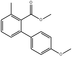 [1,1'-Biphenyl]-2-carboxylic acid, 4'-methoxy-3-methyl-, methyl ester 结构式