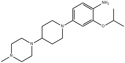 2-Isopropoxy-4-[4-(4-methyl-1-piperazinyl)-1-piperidyl]aniline 结构式