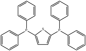 (5-diphenylphosphanylthiophen-2-yl)-diphenylphosphane 结构式