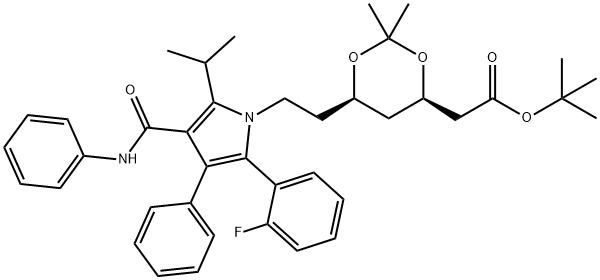 Atorvastatin 2-Fluoro t-Butyl Ester 结构式