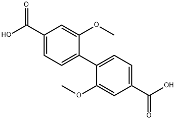 2,2'-二甲氧基-4,4'-联苯二甲酸 结构式