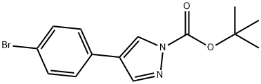 tert-Butyl 4-(4-bromophenyl)pyrazole-1-carboxylate 结构式