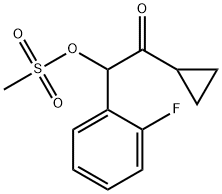 Ethanone, 1-cyclopropyl-2-(2-fluorophenyl)-2-[(methylsulfonyl)oxy]- 结构式