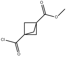 3-(氯羰基)双环[1.1.1]戊烷-1-羧酸甲酯 结构式