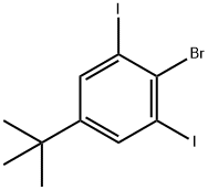 2-溴-5-(叔丁基)-1,3-二碘苯 结构式