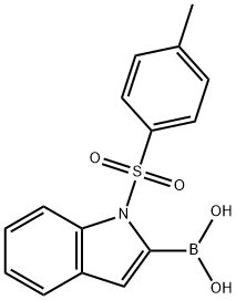 1-(对甲苯磺酰基)吲哚-2-硼酸 结构式