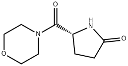 (R)-5-(MORPHOLINE-4-CARBONYL)PYRROLIDIN-2-ONE, N-(5-OXO-D-PROLYL) MORPHOLINE 结构式
