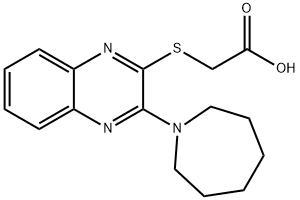 2-((3-(氮杂-1-基)喹喔啉-2-基)硫代)乙酸 结构式