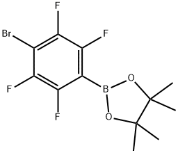 2-(4-溴-2,3,5,6-四氟苯基)-4,4,5,5-四甲基-1,3,2-二氧硼烷 结构式