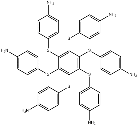 六(4-氨基苯巯基)苯 结构式