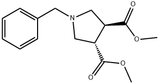 (3S,4S)-1-苄基吡咯烷-3,4-二羧酸二甲酯 结构式