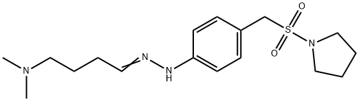 Butanal, 4-(dimethylamino)-, 2-[4-[(1-pyrrolidinylsulfonyl)methyl]phenyl]hydrazone 结构式