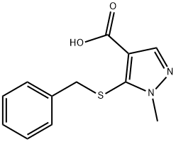 5-(苄硫基)-1-甲基-1H-吡唑-4-羧酸 结构式