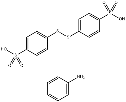 Benzenesulfonic acid, 4,4'-dithiobis-, compd. with benzenamine (1:2) (9CI) 结构式