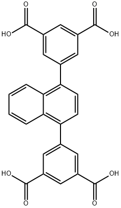 1,4-二(3,5-二羧基苯基)萘 结构式