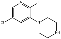 Piperazine, 1-(5-chloro-2-fluoro-3-pyridinyl)- 结构式