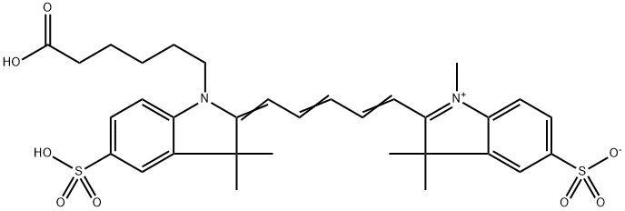 DISULFO-CYANINE5 CARBOXYLIC ACID 结构式
