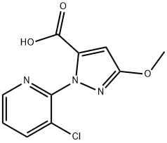 1-(3-氯吡啶-2-基)-3-甲氧基-1H-吡唑-5-羧酸 结构式