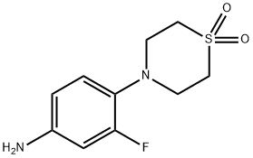 4-(4-amino-2-fluorophenyl)thiomorpholine 1,1-dioxide 结构式