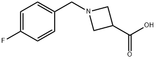 3-Azetidinecarboxylic acid, 1-[(4-fluorophenyl)methyl]- 结构式