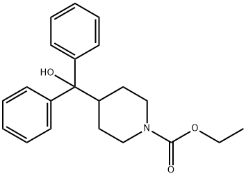 1-Piperidinecarboxylic acid, 4-(hydroxydiphenylmethyl)-, ethyl ester 结构式