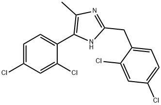 2-(2,4-二氯苯甲基)-4-(2,4-二氯苯基)-5-甲基咪唑 结构式