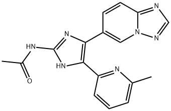 N-[4-(6-Methyl-2-pyridinyl)-5-([1,2,4]triazolo[1,5-a]pyridin-6-yl)-1H-imidazol-2-yl]acetamide 结构式