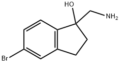 1-(氨基甲基)-5-溴-2,3-二氢-1H-茚满-1-醇 结构式