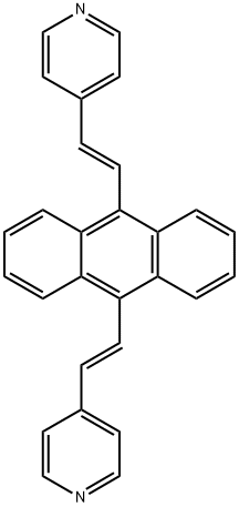 9,10-双((E)-2-(吡啶-4-基)乙烯基)蒽 结构式